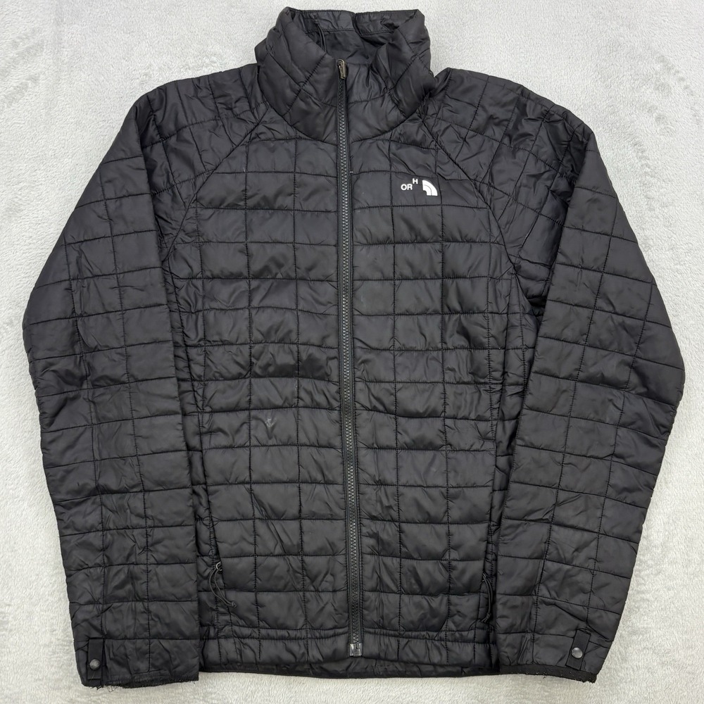 North Face Jacket Womens Small Black Thermoball Eco Quilted Puffer Full Zip Coat